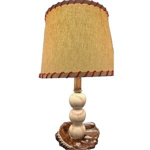 Lamp Baseball  Glove  Balls Youth Kids Room Desk Table Bed Man Cave